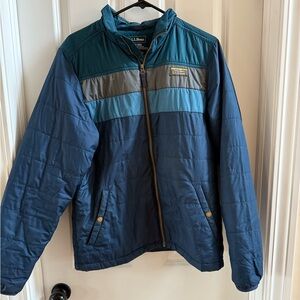 L.L. Bean Men's Multi-Blue Puffer Jacket